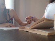 Russian literature tutor slid her hand into my underwear and bent me over instead of the lesson! 4/16