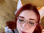 Глубокий Слюнявый Отсос от Свити Фокс в Школьной Форме - Кончил на Очки 14/16