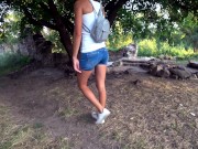 В Белой Майке Без Лифчика в Джинсовых Шортах Прогулка вдоль реки (NO sex) 11/16