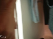 CUMSHOT IN MOUTH IN FITTING ROOM, ORAL CREAMPIE, EXTREME PUBLIC ВLOWJOB - PLAYSKITTY 4K 8/16