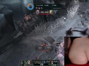 Stimulation in ass and pussy while playing League of Legends #14 Luna 10/16