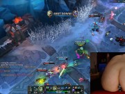 Stimulation in ass and pussy while playing League of Legends #14 Luna 8/16