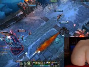 Stimulation in ass and pussy while playing League of Legends #14 Luna 9/16