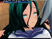 3D HENTAI neko schoolgirls lesbians cum at school 7/16