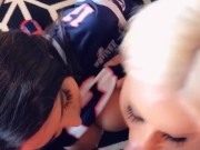 Lela Star and Nikki Delano share my cock 10/16