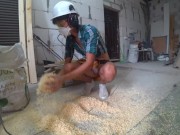 DIY Bed #2 - BJ before work with planer thicknesser - Blowjob scene (Teaser) 16/16