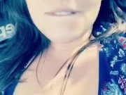 Risky Public Masturbation in Jeep in the Sam’s Club Parking Lot... No Bra, No Panties