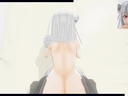 3D HENTAI POV Emilia from RE ZERO rides your dick 3/16