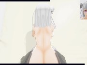 3D HENTAI POV Emilia from RE ZERO rides your dick 4/16