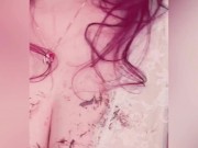 Birthday cake and champagne bottle smashed, sucked, and fucked. 3/16