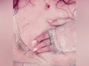 Birthday cake and champagne bottle smashed, sucked, and fucked. 4/16