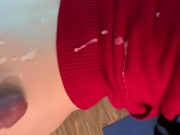 nerdy faery red sweater love 14/16