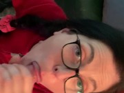 nerdy faery red sweater love 3/16