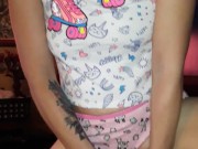 Riding big dildo for daddy 3/16