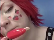 Sucking a popsicle like a dick 12/16