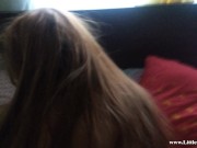 "Let me know when she comes!" I fuck my older boyfriend while looking out the window. Littlesexyowl 13/16