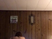 Mature Hot Wife love’s riding and soaking her young bull while I film and stroke myself  14/16