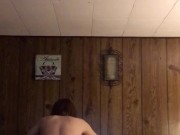 Mature Hot Wife love’s riding and soaking her young bull while I film and stroke myself  16/16