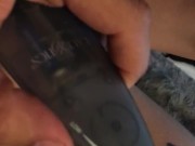 Double penetrated with vibrating butt plug and anal beads 6/16