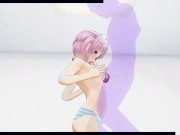 3D HENTAI Neptunia caresses a dick with her breasts and makes you cum 9/16