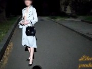 Risky walking naked in the city at night 12/16