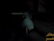 Risky walking naked in the city at night 14/16