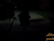 Risky walking naked in the city at night 15/16