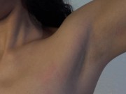 Will you fuck my armpits? Topless Sunflower Asian Girl Shows Off Armpits 6/16