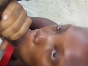 On The Beach Ebony Worried About Getting Caught Gave Sloppy Head Blowjob Deepthroat - Mastermeat1 2/16