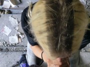 Risky public fucking! Exploring an abandoned water park 4/16