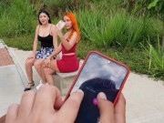 I let two strangers control my toy in public until squirt 15/16