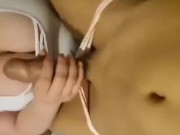 BBW Femdom Titfucks Her Little Femboy 9/16