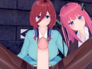 The Quintessential Quintuplets POV Threesome Sex with Miku and  1/16