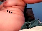 Panty Destruction Tattooed MILF Black Lace Panties Strip Show 12/16