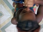 Chocolate Ebony Thot From The Block She Stuffing Dick Down Her Throat  Again  11/16