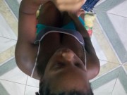 Chocolate Ebony Thot From The Block She Stuffing Dick Down Her Throat  Again  3/16