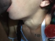 After exchanging my candy for his penis my boyfriend gives me a creampie