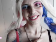 Harley quinn cosplay twerk with buttplug 12/16
