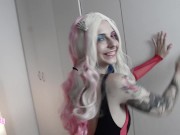 Harley quinn cosplay twerk with buttplug 7/16