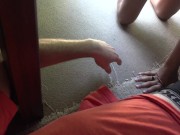 Get me out of here! Strange Girl in tent attacks cock and rides it well 3/16