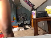 EBONY TEEN WITH FAT ASS PLAYING WITH 9 INCH BBC DILDO 11/16