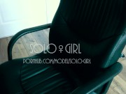 Secretary watches porn at work and plays with pussy to orgasm, public masturbation in the office 1/16