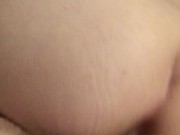 AMATEUR COUPLE Fucking on the floor. Girl with BIG ASS squirts all over! 14/16