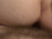 AMATEUR COUPLE Fucking on the floor. Girl with BIG ASS squirts all over! 15/16