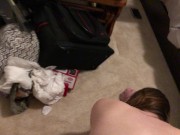AMATEUR COUPLE Fucking on the floor. Girl with BIG ASS squirts all over! 8/16