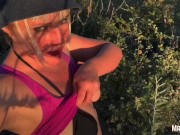 Cheating Wife Catches Stranger Jerking Off in Public and Sucks His Dick Good  16/16