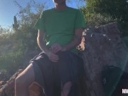 Cheating Wife Catches Stranger Jerking Off in Public and Sucks His Dick Good  3/16