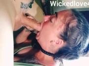 Sexy sloppy deepthroat blowjob ORAL CREAMPIE 14/16