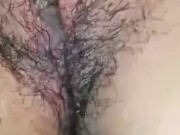 Eating babe's hairy pussy non stop until she fills my mouth with her cum 1/16