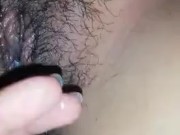 Eating babe's hairy pussy non stop until she fills my mouth with her cum 3/16